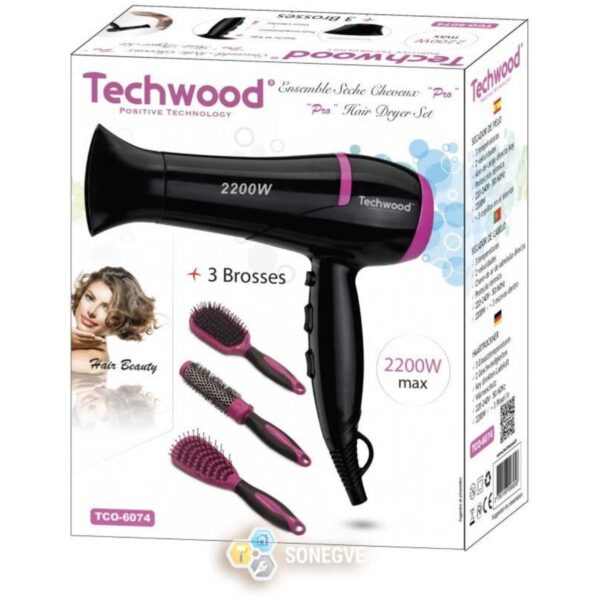 Coffret Coiffure Seche Cheveux fuschia -Techwood