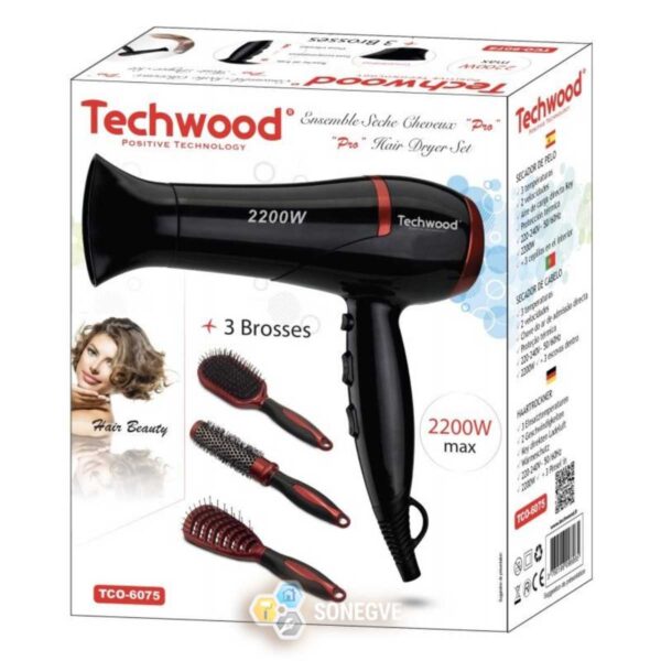 Coffret Coiffure Seche Cheveux rouge - Techwood