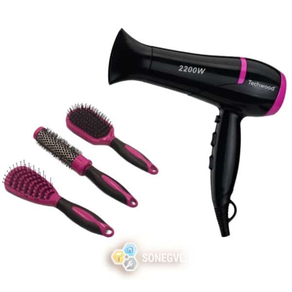 Coffret Coiffure Seche Cheveux fuschia -Techwood