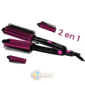 Brosse Chauffante avec Lisseur ( 2 en 1 )- Techwood