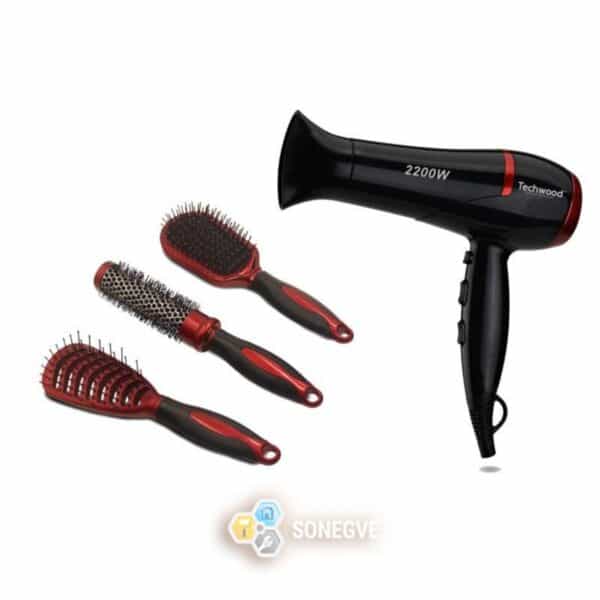 Coffret Coiffure Seche Cheveux rouge - Techwood