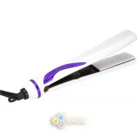 Fer à Lisser Blanc "Strass" Mauve - Techwood